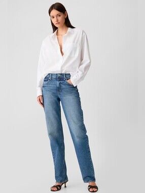 ❤️ GAP 90's LOOSE FIT STRAIGHT LEG JEANS, MID-RISE, 4 (27)